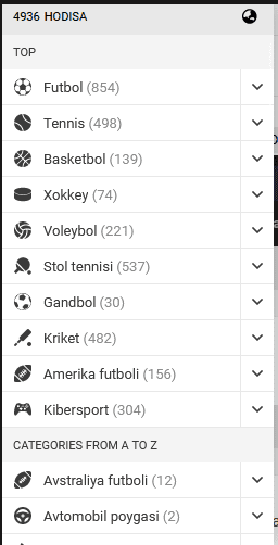 Sport voqealari jarayoni MelbetUzbekistan